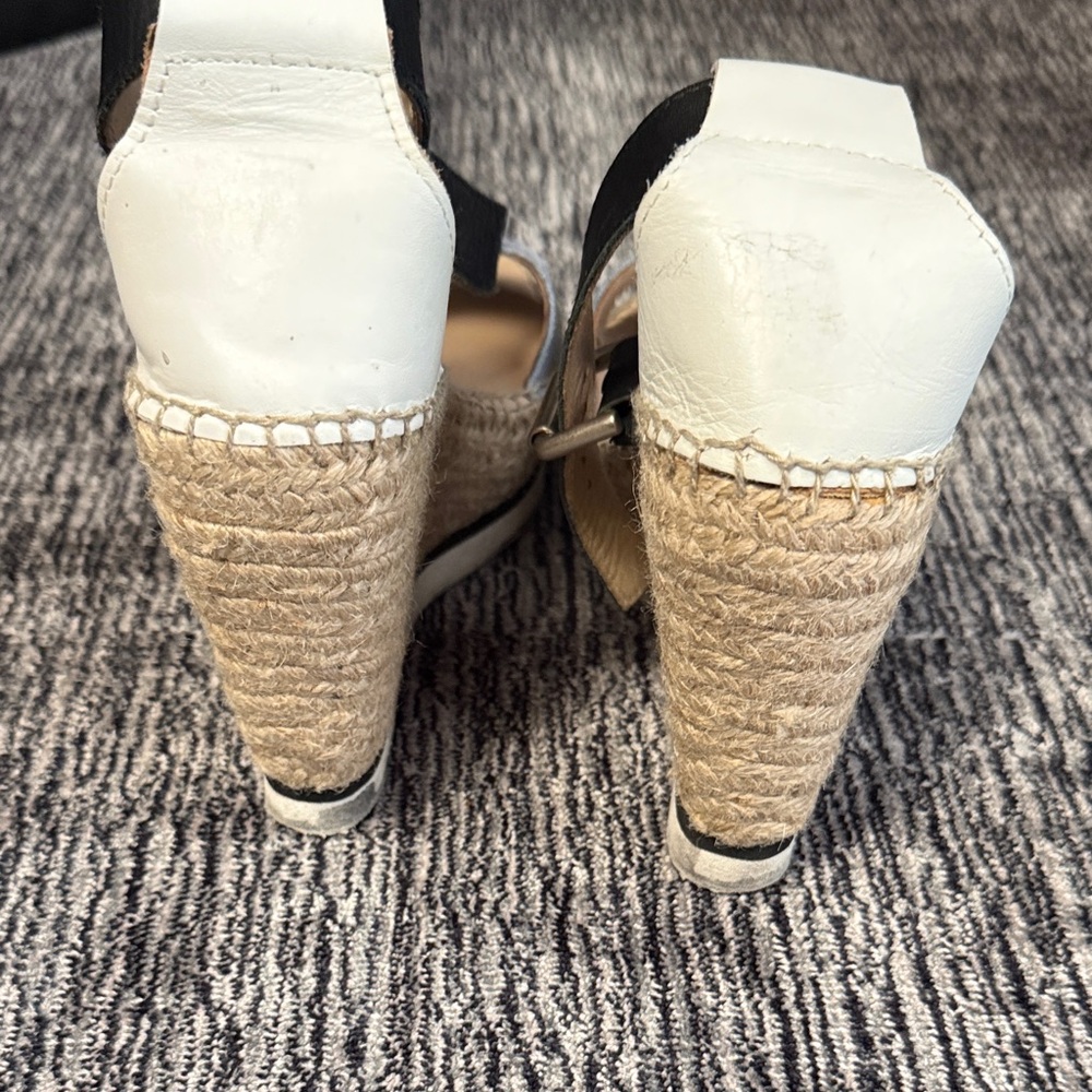 See By Chloe Blue and Tan Espadrille Sandals - Picture 4 of 6